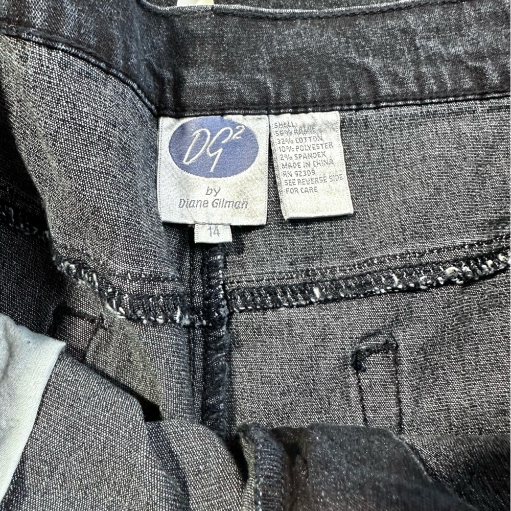 DG2 By Diane Gilman Vintage Y2K Retro High Rise Flare Bling Stud Jeweled Jean 14 - Picture 11 of 14